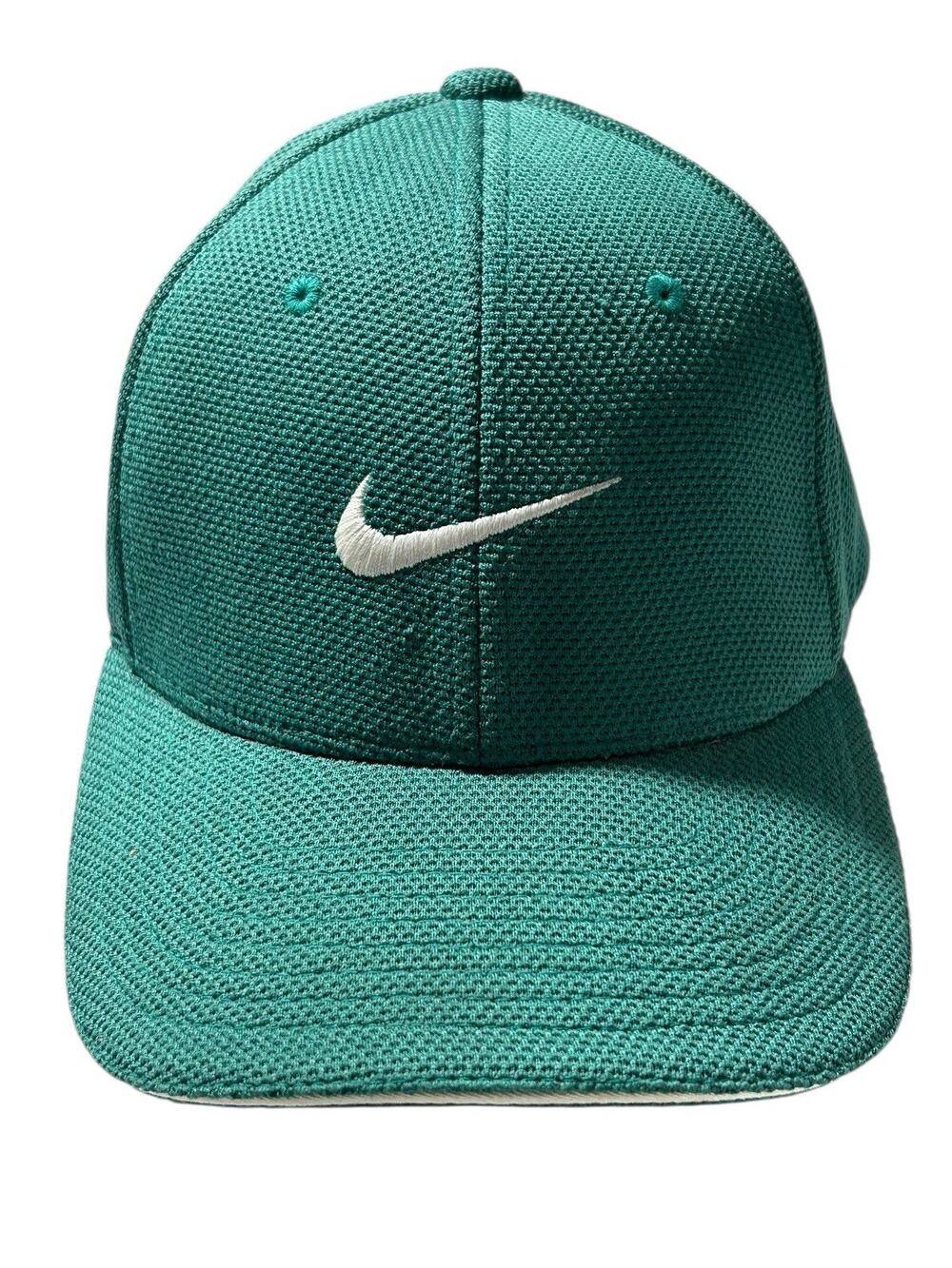 NIKE 2005 [M/L] Men FLEXFIT Vintage Golf Hat-Fairway Green/White 595746